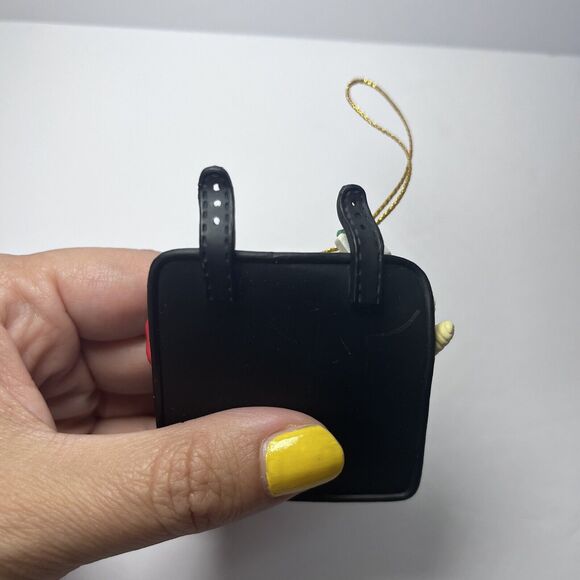 RARE HARLEY DAVIDSON CHRISTMAS ORNAMENT SANTAS ELF ON A SADDLEBAG DATED 1997 VTG - Picture 6 of 14